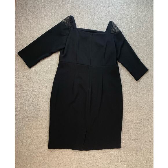 Marina Rinaldi Dress Classic Sophisticated Cocktail Black Lace US Medium (12) - Picture 2 of 12